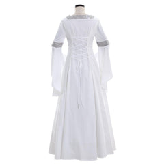 White Medieval Dress Renaissance Medieval Princess Costume Retro Medieval White Wedding Dress Cosplay Costume