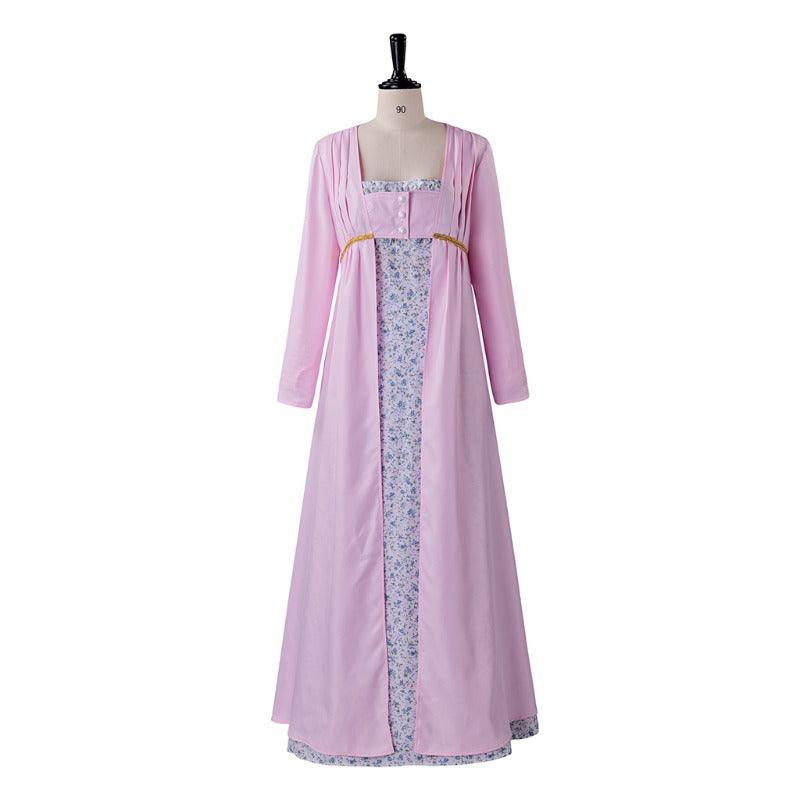 Regency Jane Austen Pastoral Spencer Robe Gown | Victorian Medieval Ball Costume