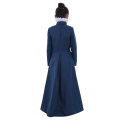 Child Kids Pure Blue Choir Cassock Cosplay Costume Robe Pastors Cassock Roman Blue Cassock Robe Liturgical Vestments - Coscosmos