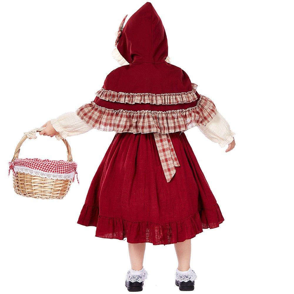 Children's Little Red Riding Hood costumes, June 1 stage play Lolita Soft Sister Christmas wind lace Little Red Riding Hood clothes - Coscosmos