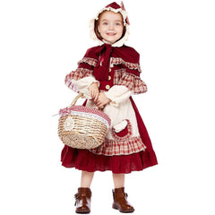 Children's Little Red Riding Hood costumes, June 1 stage play Lolita Soft Sister Christmas wind lace Little Red Riding Hood clothes - Coscosmos