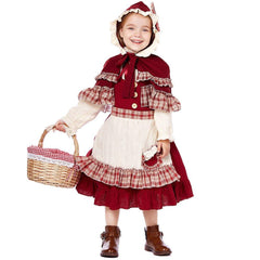 Children's Little Red Riding Hood costumes, June 1 stage play Lolita Soft Sister Christmas wind lace Little Red Riding Hood clothes - Coscosmos