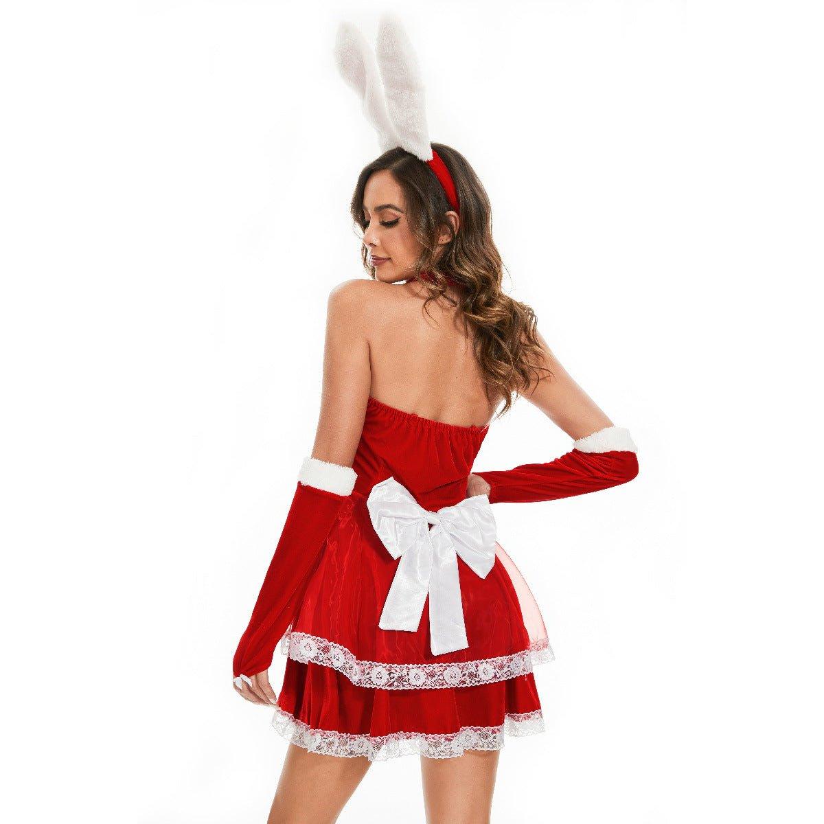 Christmas bunny dress, rabbit costume Christmas costume rabbit costume party costume - Coscosmos