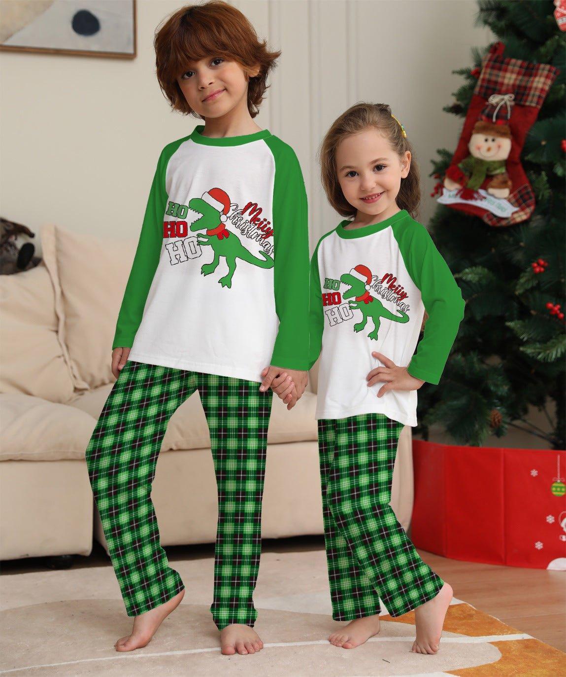 Christmas Cartoon Print Family Matching Pajamas | Festive Holiday Sleepwear for Parent - Child Bonding - Coscosmos