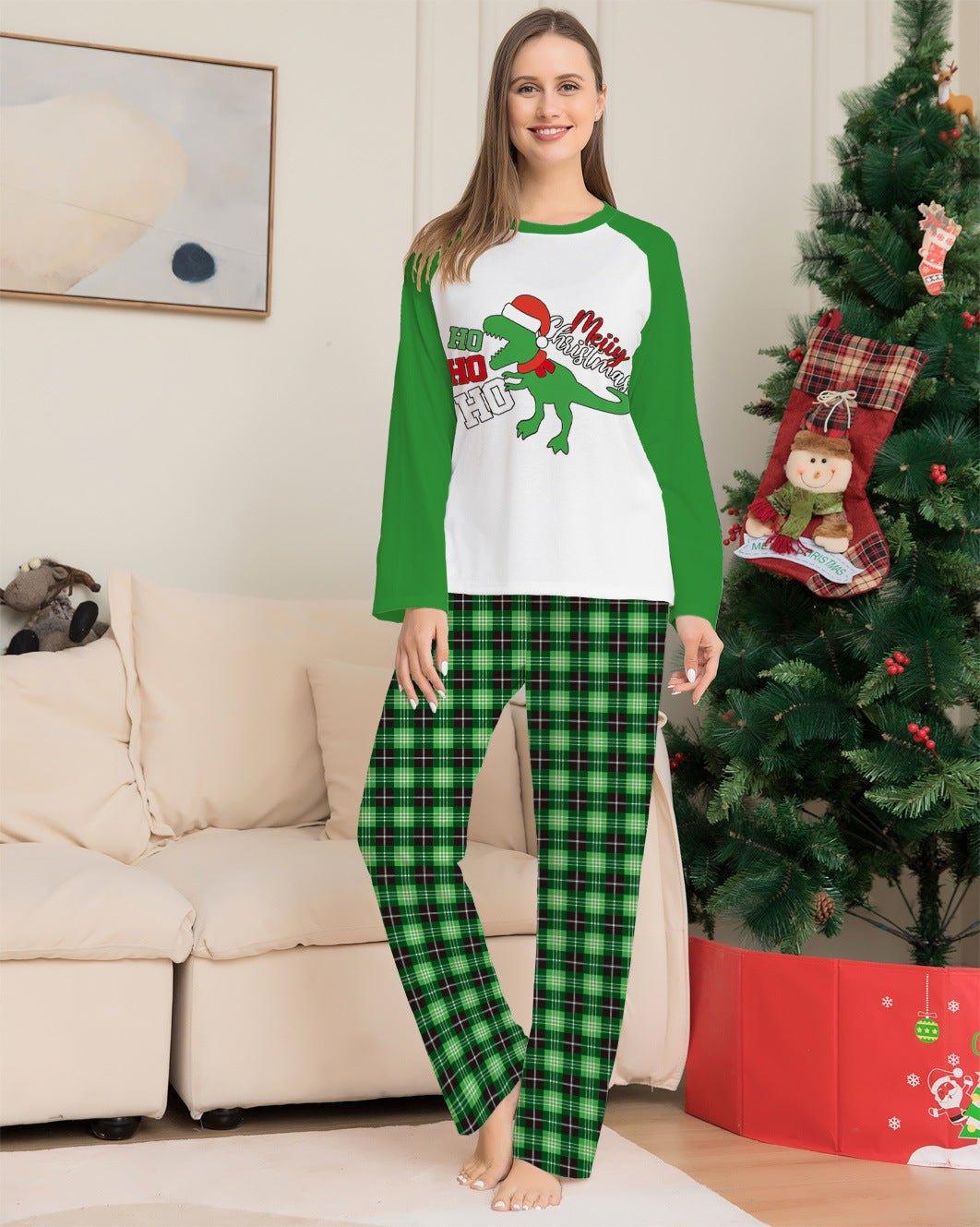 Christmas Cartoon Print Family Matching Pajamas | Festive Holiday Sleepwear for Parent - Child Bonding - Coscosmos