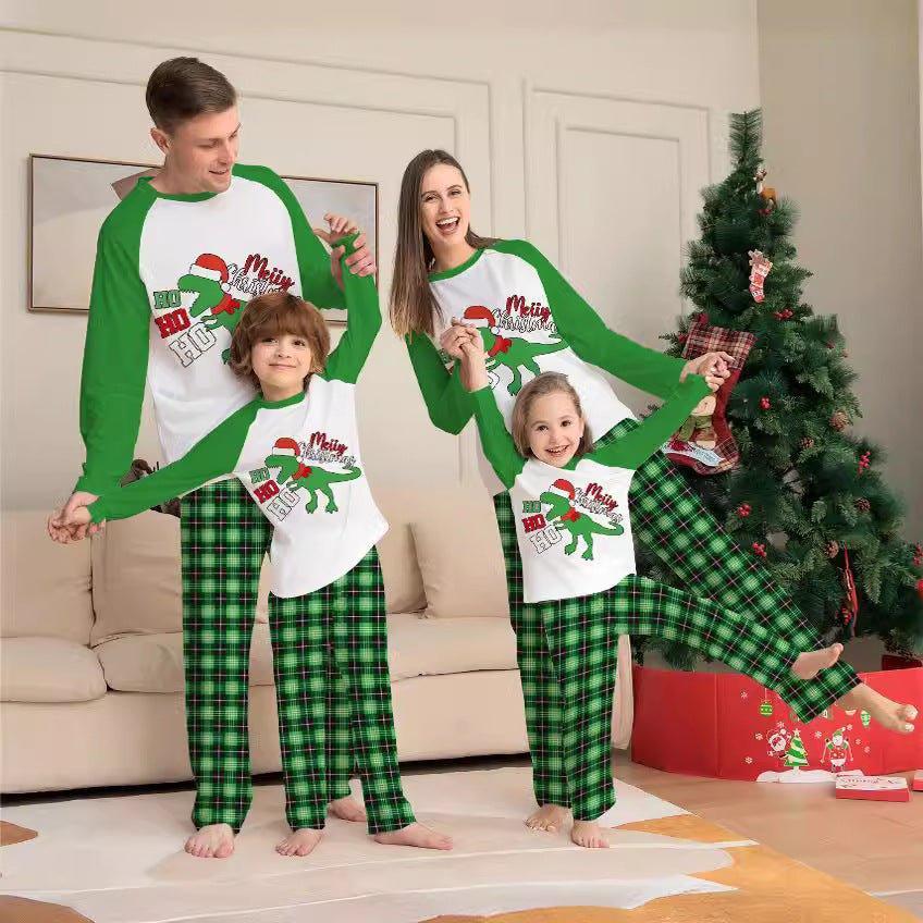 Christmas Cartoon Print Family Matching Pajamas | Festive Holiday Sleepwear for Parent - Child Bonding - Coscosmos