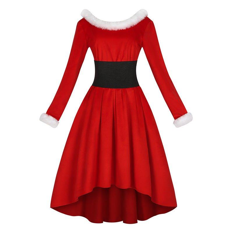 Christmas cos costume christmas themed red dress house party event play cos costume - Coscosmos