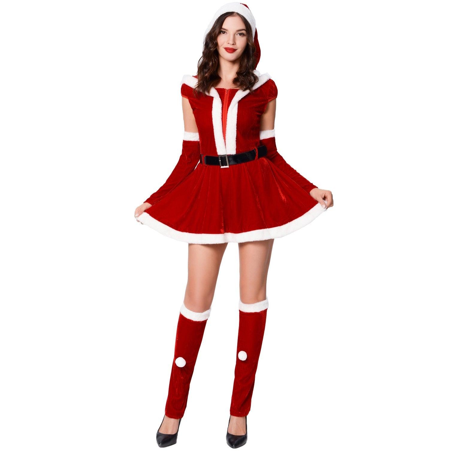 Christmas costume, sexy lady stage performance suit cos costume, holiday party uniform acting Christmas costume - Coscosmos