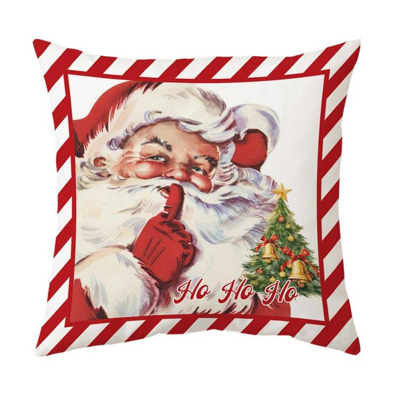 Christmas cross - border pillow cover red pillow pillowcase wholesale sofa cushion linen printed flannel pillowcase - Coscosmos