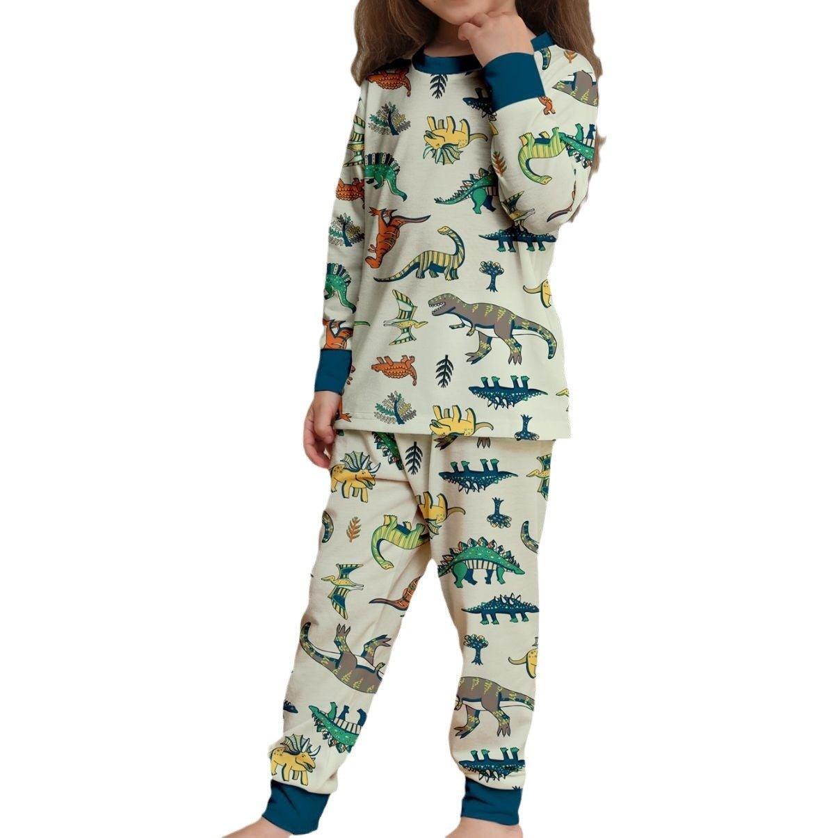 Christmas Dinosaur Print Family Matching Pajamas Set | Holiday Loungewear for the Whole Family - Coscosmos