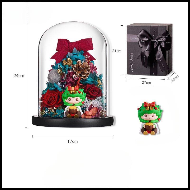 Christmas Everlasting Rose Gift Box - Perfect for Her on Birthdays and Special Occasions - Coscosmos