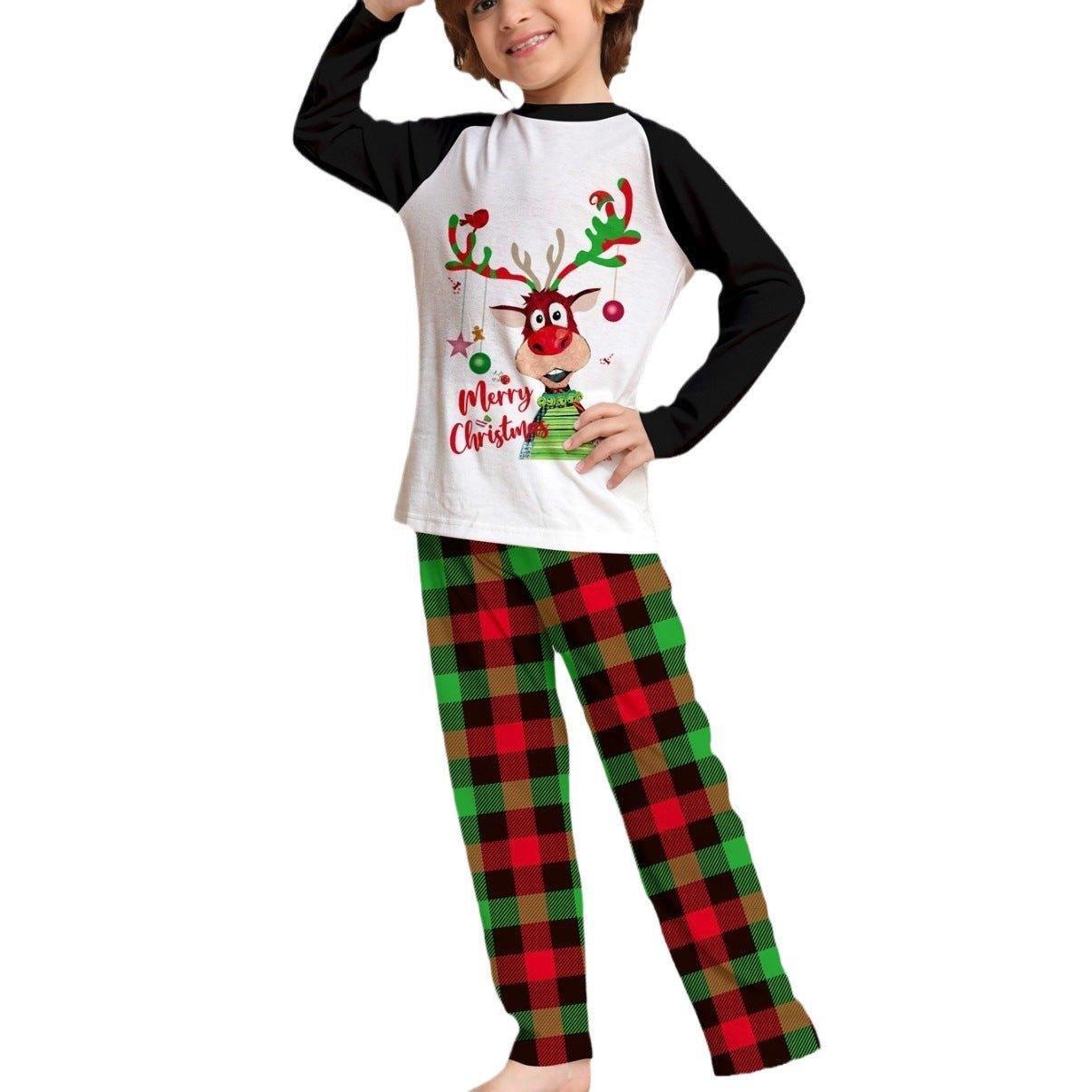 Christmas Family Matching Pajamas | Dog Print & Christmas Tree Design | Cozy Family Sleepwear Set - Coscosmos