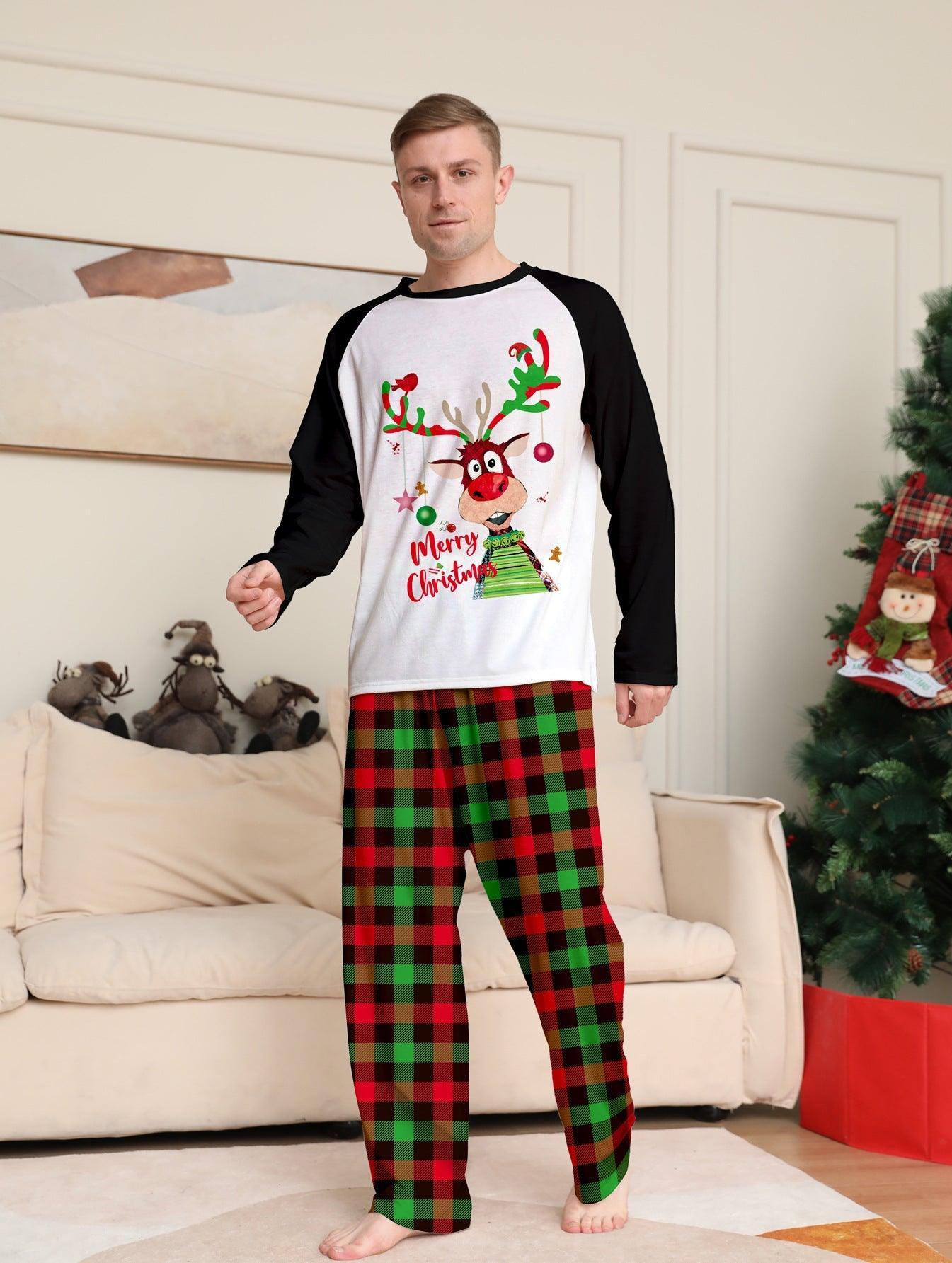 Christmas Family Matching Pajamas | Dog Print & Christmas Tree Design | Cozy Family Sleepwear Set - Coscosmos