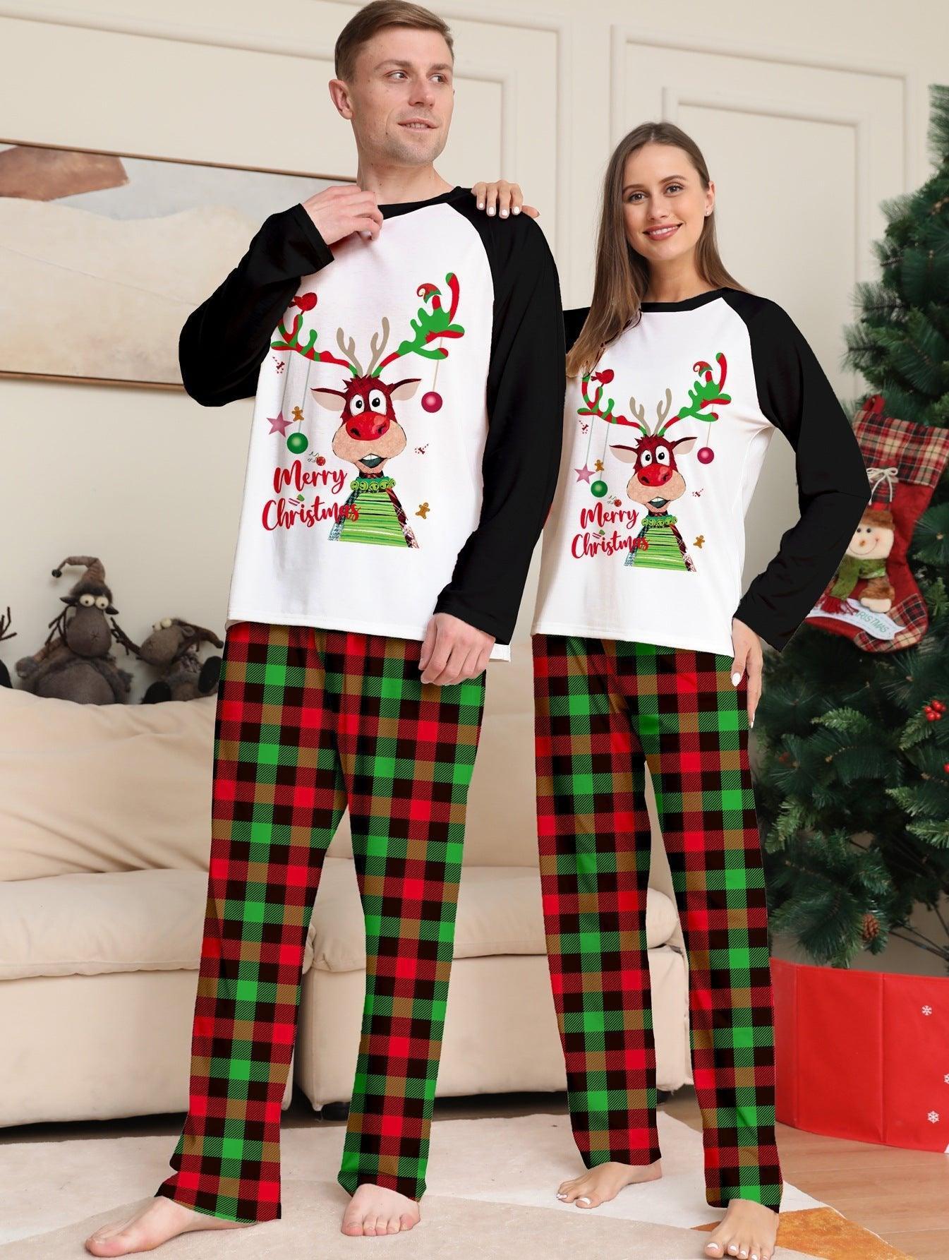 Christmas Family Matching Pajamas | Dog Print & Christmas Tree Design | Cozy Family Sleepwear Set - Coscosmos