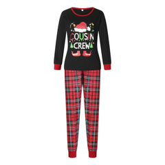 Christmas Family Matching Pajamas | Fall Winter Parent - Child Cotton Sleepwear Set for Family of Three - Coscosmos