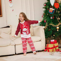 Christmas Family Matching Pajamas | Snowman Print Cotton - Like Fabric | Parent - Child Sleepwear Set - Coscosmos