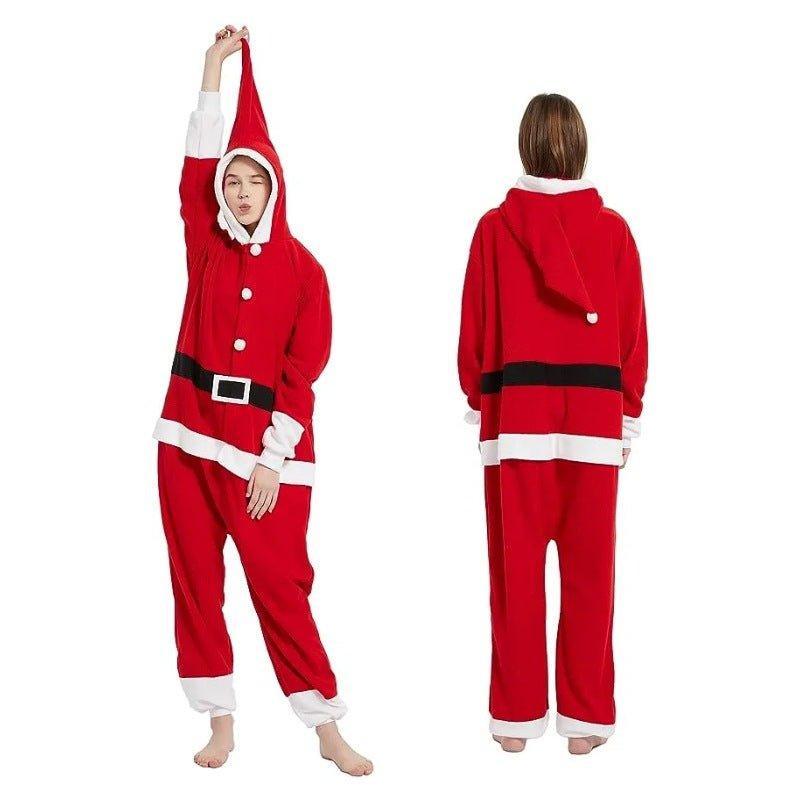 Christmas & Halloween Adult Couple Onesie Pajamas Flannel Fleece Loungewear | Holiday Cosplay Costume - Coscosmos