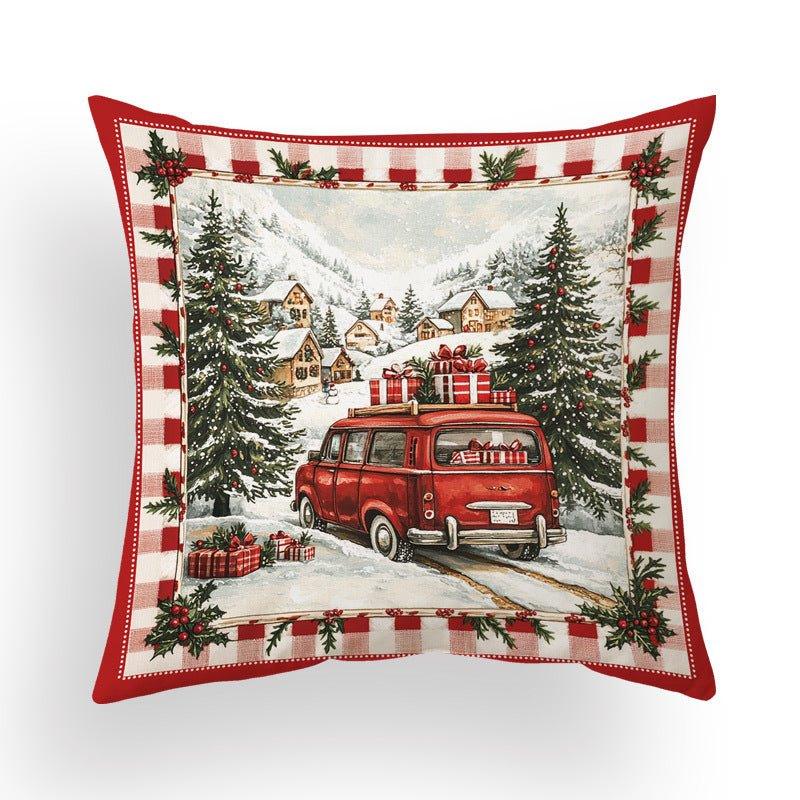 Christmas pillow cover flannel pillow pillowcase sofa cushion printing by pillowcase processing cross - border pillowcase wholesale - Coscosmos