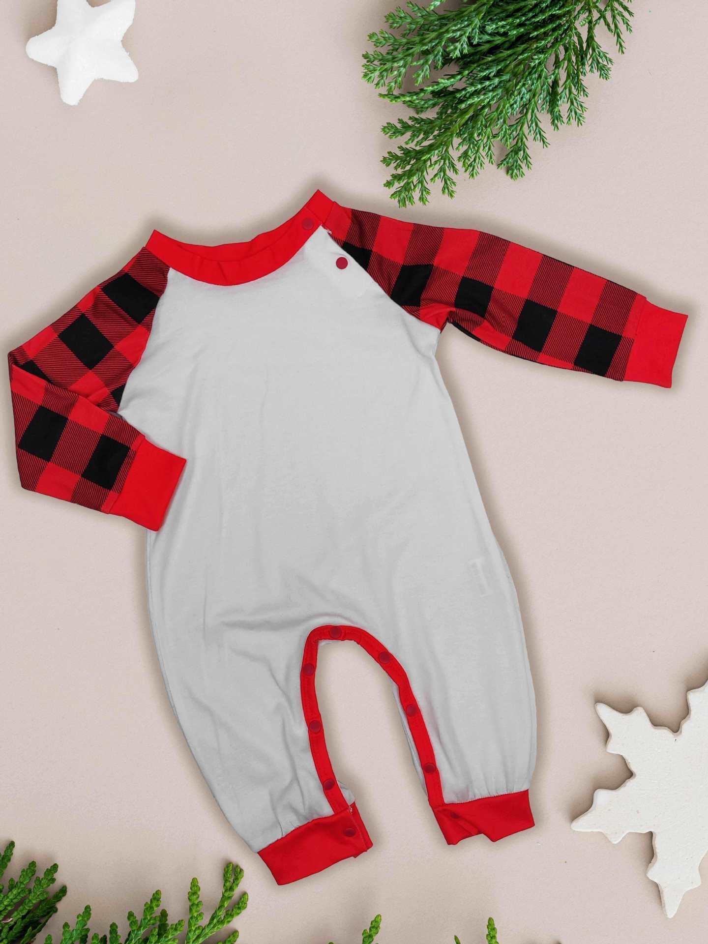 Christmas Red and White Plaid Matching Family Pajamas Set | Cozy Festive Holiday Loungewear - Coscosmos