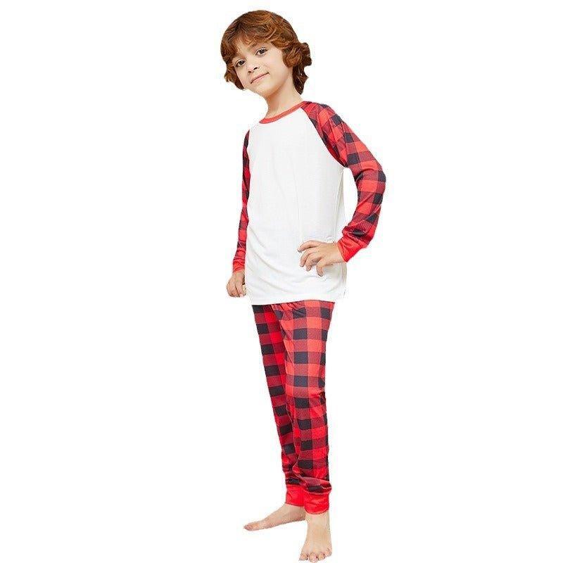 Christmas Red and White Plaid Matching Family Pajamas Set | Cozy Festive Holiday Loungewear - Coscosmos