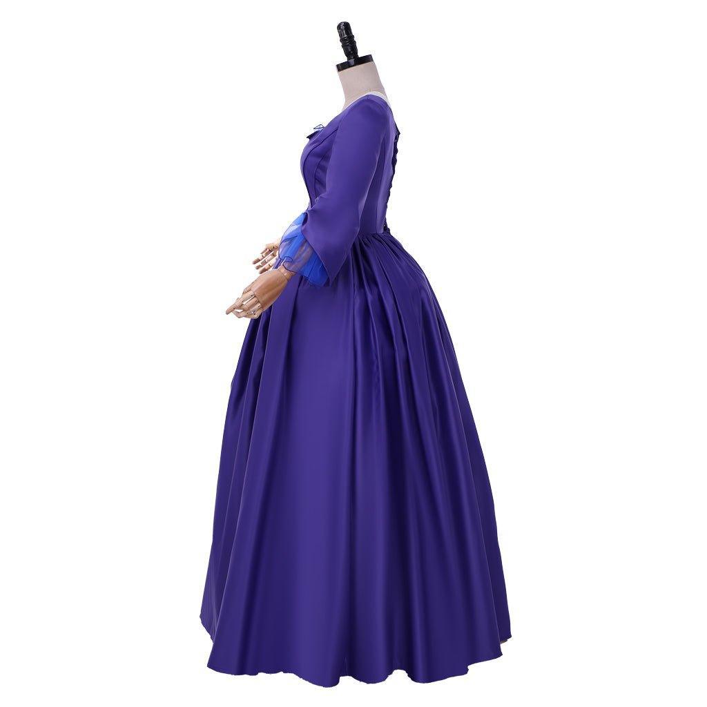 Claire Fraser Blue Ball Gown Cosplay Costume Dress | Outlander Inspired Historical Costume for Cosplay & Events - Coscosmos