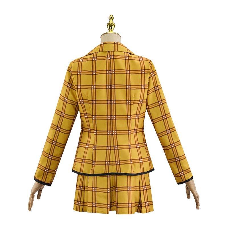 Clueless Cher Costume for Women - Yellow Plaid 90s Schoolgirl Jacket & Skirt Set - Coscosmos