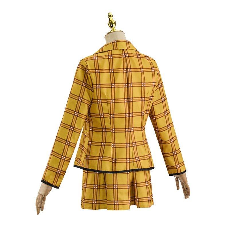 Clueless Cher Costume for Women - Yellow Plaid 90s Schoolgirl Jacket & Skirt Set - Coscosmos