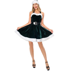 Cosplay Christmas costume, female cosplay stage costume Christmas costume, chest wrap Christmas costume uniform - Coscosmos