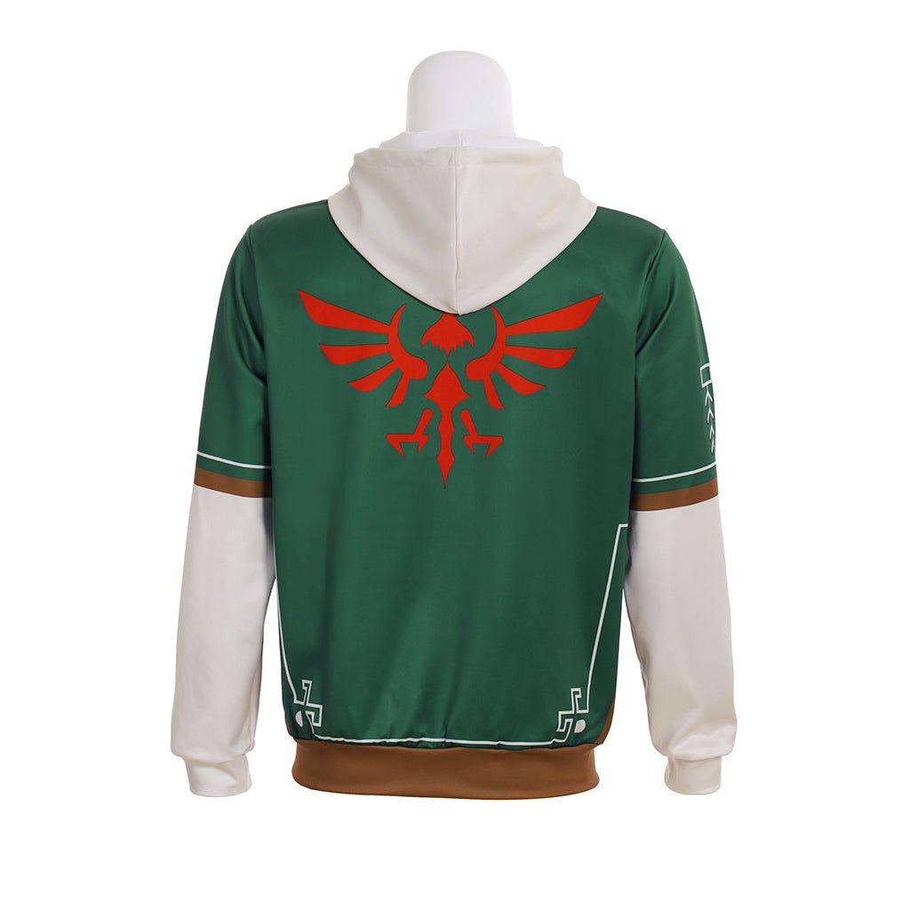 Cosplay Legend Zelda Link Zipper Up Hoodies Tops Jackets for Game Enthusiasts - Coscosmos