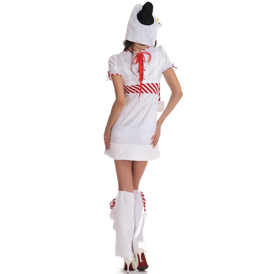 Cosplay snowman Christmas uniform cosplay Christmas costume, European and American sexy Christmas penguin costume - Coscosmos