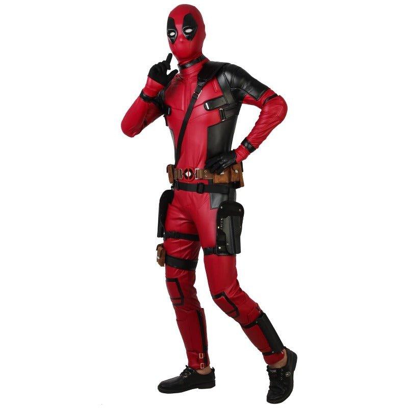 Crimson Comedian Cosplay Jumpsuit Outfit - Captain Pool 2 Halloween Costume - Coscosmos