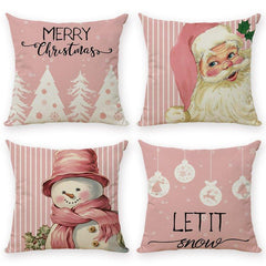 Cross - border Christmas pillow cover peach leather velvet digital printing home decoration pillow cushion cover manufacturer wholesale - Coscosmos