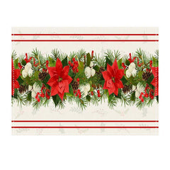 Cross - border Christmas Plant Flower Table Mat Amazon Home Holiday Celebration Ornament Western Food Mat Insulation Mat - Coscosmos