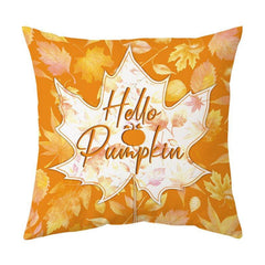 Cross - border e - commerce pumpkin pillow cover autumn orange maple leaf pumpkin cushion cover Thanksgiving sofa decoration by pillowcase - Coscosmos