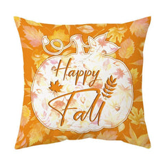 Cross - border e - commerce pumpkin pillow cover autumn orange maple leaf pumpkin cushion cover Thanksgiving sofa decoration by pillowcase - Coscosmos