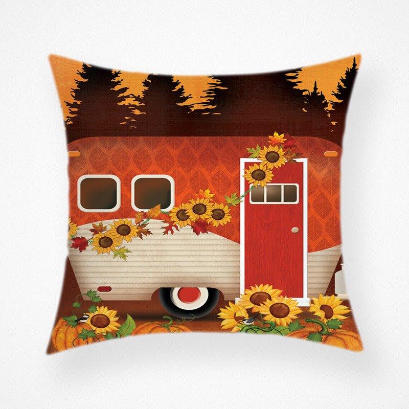 Cross - border hot - selling Thanksgiving pillow cover, cross - border new Thanksgiving pumpkin pillowcase car sofa cushion - Coscosmos