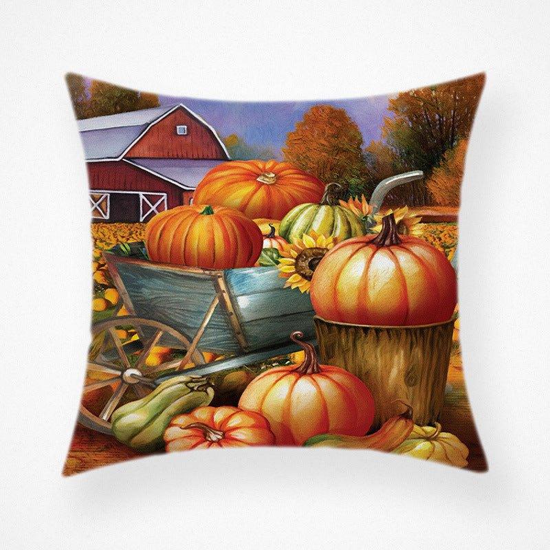 Cross - border hot - selling Thanksgiving pillow cover, cross - border new Thanksgiving pumpkin pillowcase car sofa cushion - Coscosmos