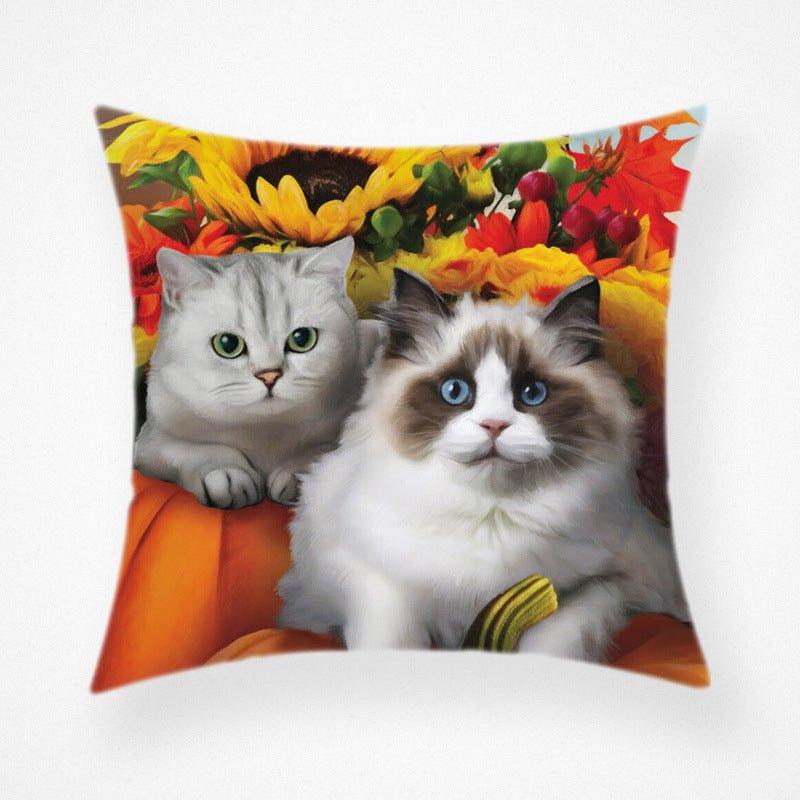 Cross - border hot - selling Thanksgiving pillow cover, cross - border new Thanksgiving pumpkin pillowcase car sofa cushion - Coscosmos