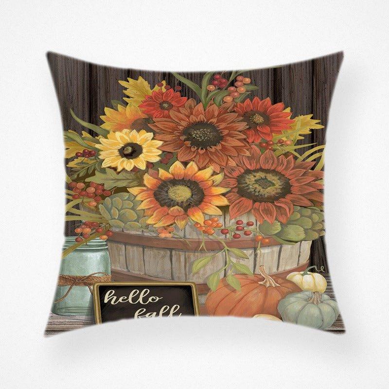 Cross - border hot - selling Thanksgiving pillow cover, cross - border new Thanksgiving pumpkin pillowcase car sofa cushion - Coscosmos