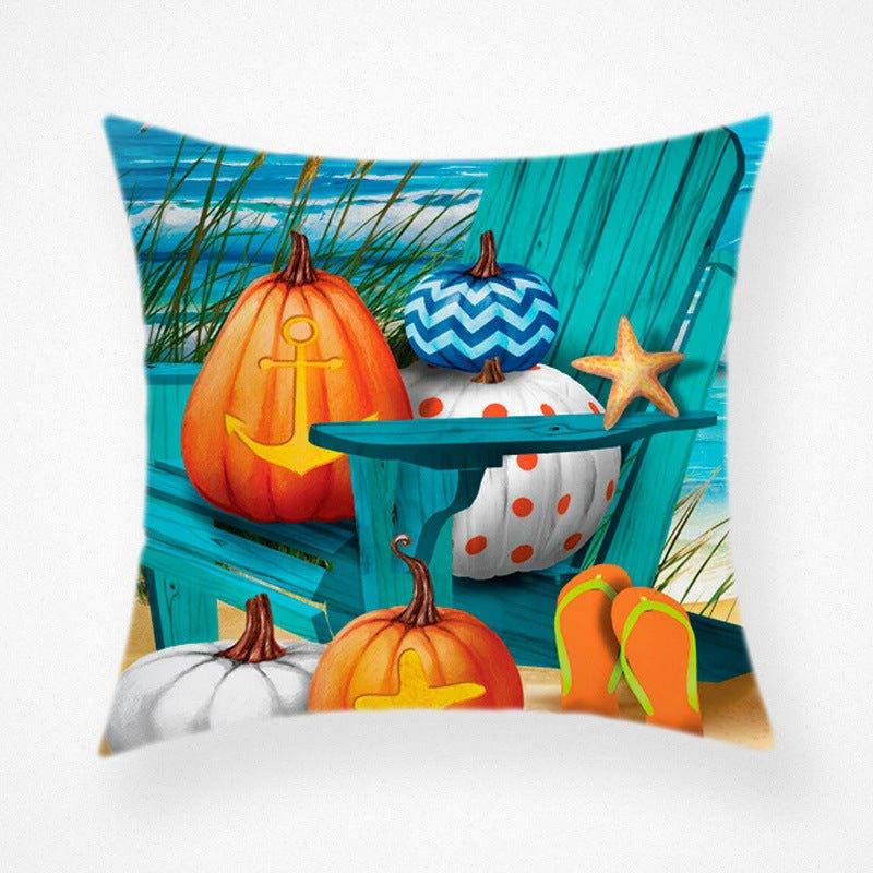 Cross - border hot - selling Thanksgiving pillow cover, cross - border new Thanksgiving pumpkin pillowcase car sofa cushion - Coscosmos