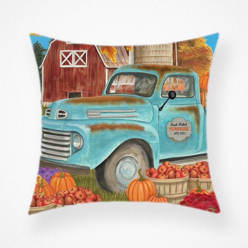 Cross - border hot - selling Thanksgiving pillow cover, cross - border new Thanksgiving pumpkin pillowcase car sofa cushion - Coscosmos