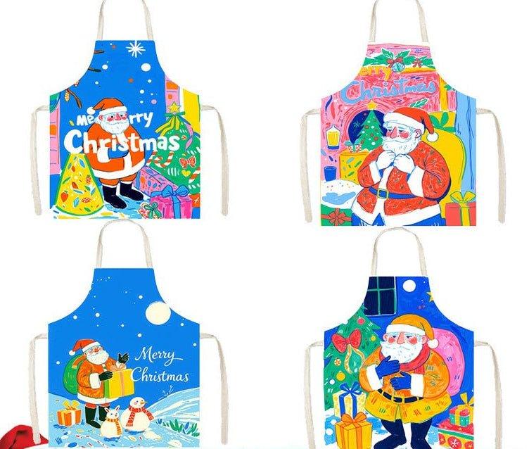 Cross - border new Christmas apron, festive adult children's neck apron, Christmas day cute creative gifts - Coscosmos