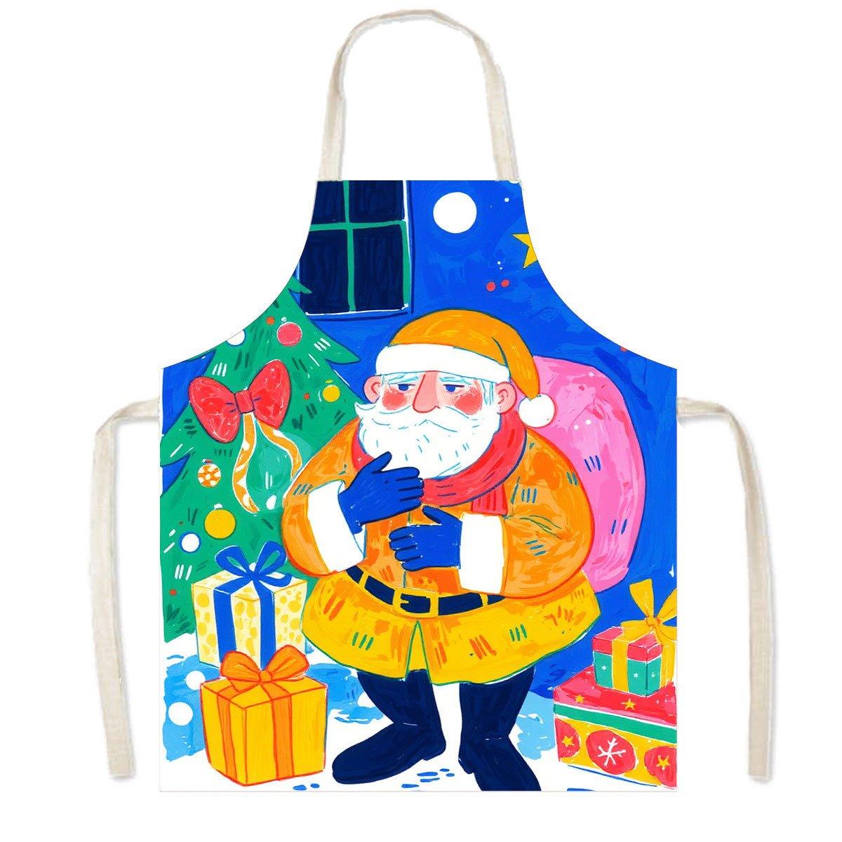 Cross - border new Christmas apron, festive adult children's neck apron, Christmas day cute creative gifts - Coscosmos