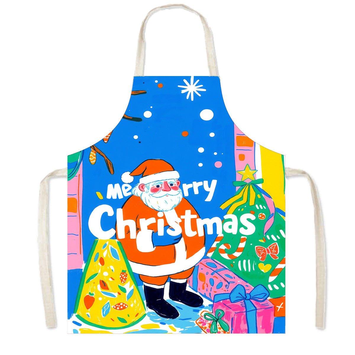 Cross - border new Christmas apron, festive adult children's neck apron, Christmas day cute creative gifts - Coscosmos