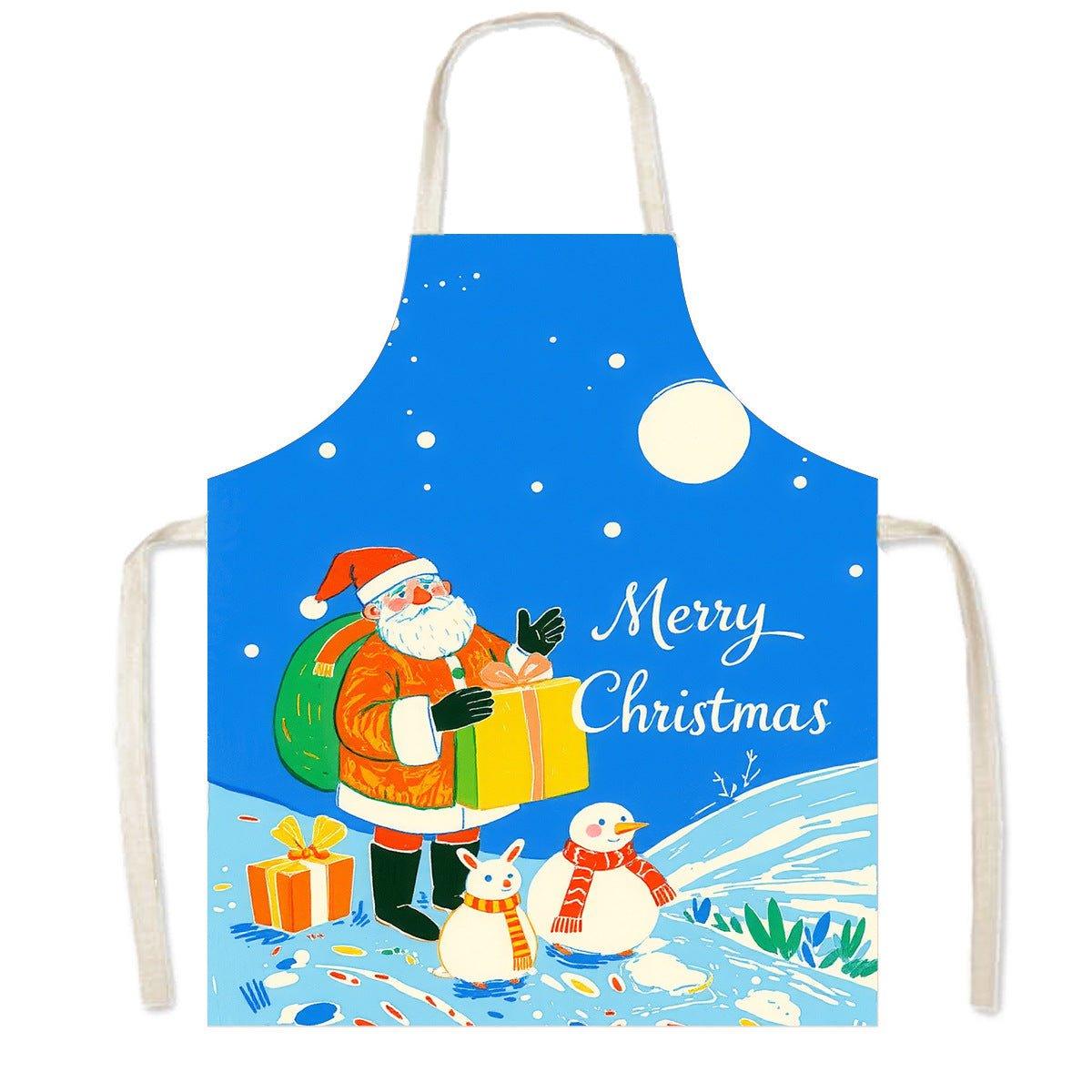 Cross - border new Christmas apron, festive adult children's neck apron, Christmas day cute creative gifts - Coscosmos