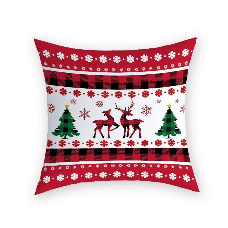 Cross - border new Christmas pillow cover Farai velvet cushion bedroom sofa living room square pillow by pillowcase manufacturer wholesale - Coscosmos