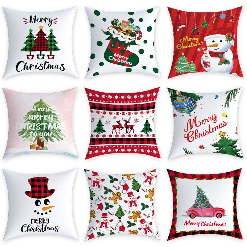 Cross - border new Christmas pillow cover Farai velvet cushion bedroom sofa living room square pillow by pillowcase manufacturer wholesale - Coscosmos