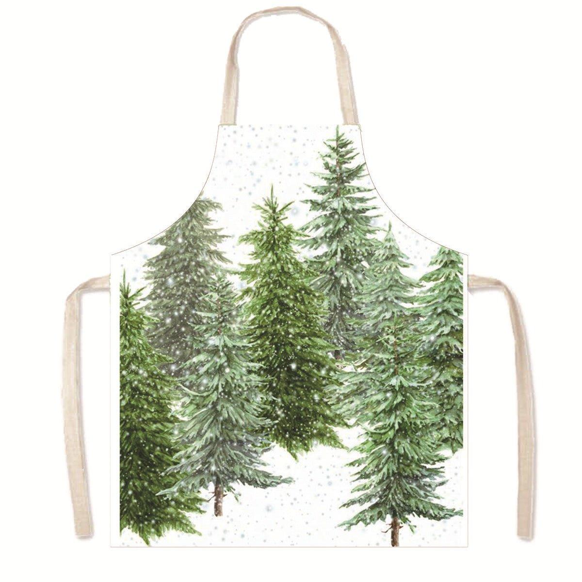 Cross - border new product Christmas apron merry Christmas holiday anti - fouling smock parent - child neck apron - Coscosmos