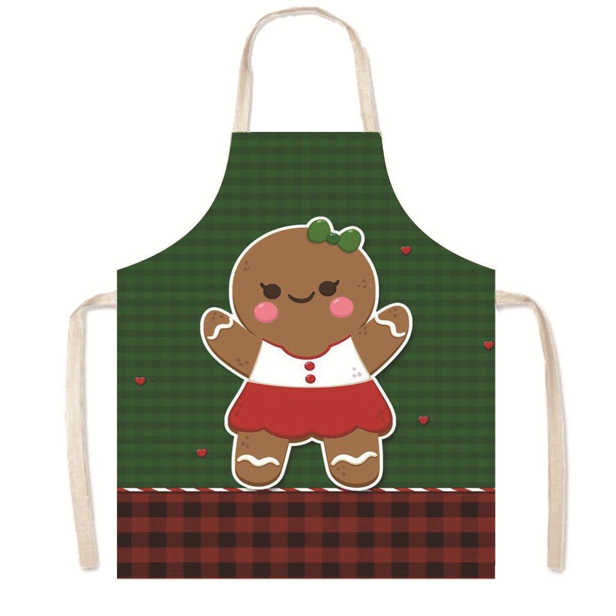 Cross - border new product Christmas apron merry Christmas holiday anti - fouling smock parent - child neck apron - Coscosmos