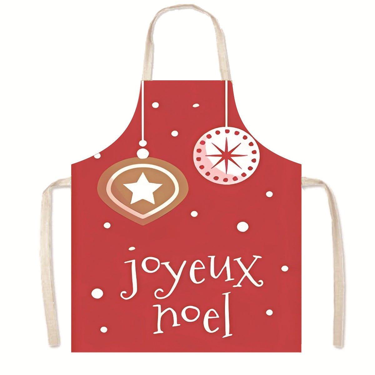 Cross - border new product Christmas apron merry Christmas holiday anti - fouling smock parent - child neck apron - Coscosmos